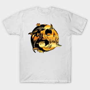 Balanced Orca Whales Gold T-Shirt